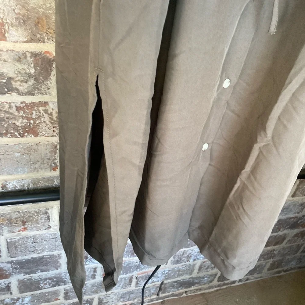 NWT Old Navy Waist Defined Utility MIDI Green Shirt Dress Size XL - Picture 5 of 12